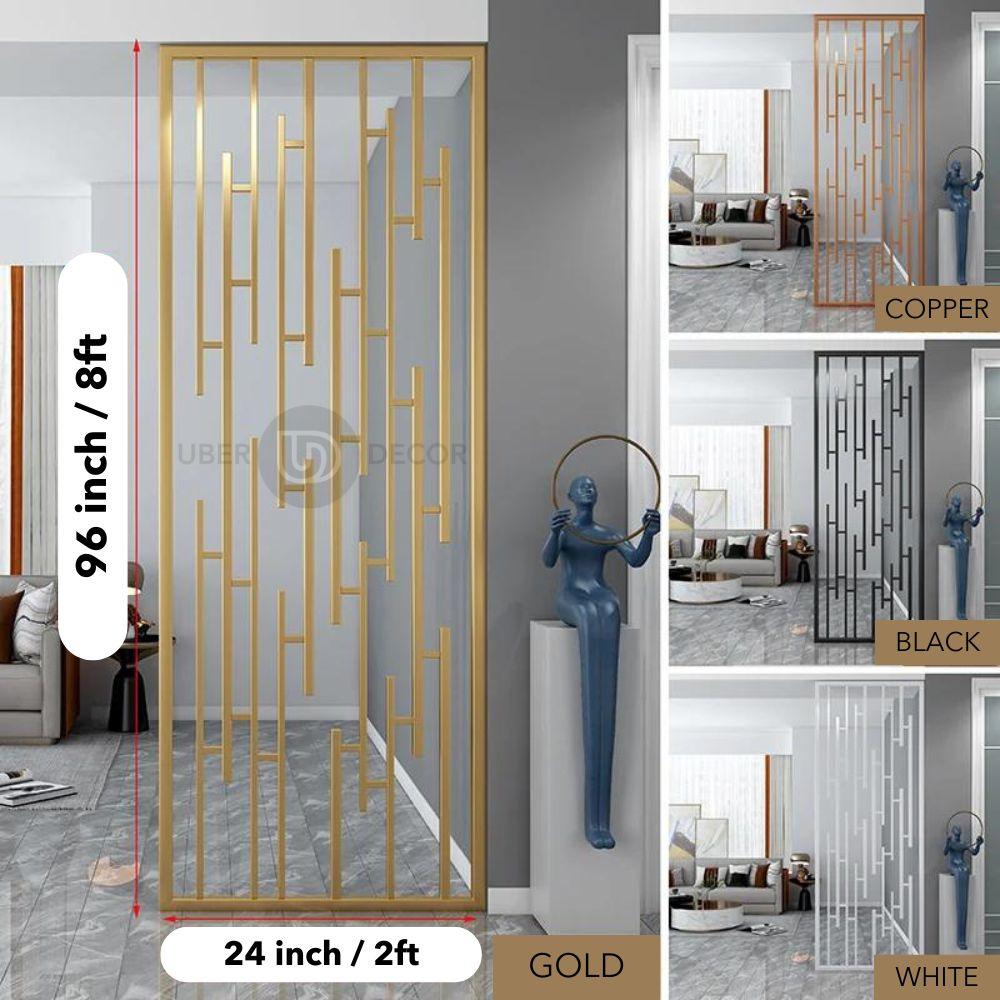 Sculptural Metal Room Divider Wall Screen Room Partition - Custom Metal Partitions in Stainless Steel