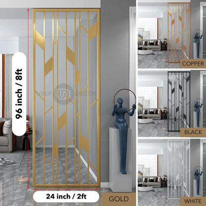 Sculptural Metal Room Divider Wall Screen Room Partition - Custom Metal Partitions in Stainless Steel