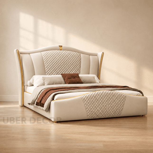 Moonchester Regal Wingback Bed – Art Deco Luxury Master Bed