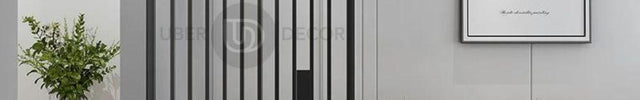 Sculptural Metal Room Divider Wall Screen Room Partition - Custom Metal Partitions in Stainless Steel - Uber Decor