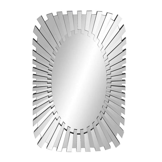 Iris' Sparkle: Rounded Rectangular Spiral Bevelled Glass Decorative Mirror for Console or Bathroom (Copy)