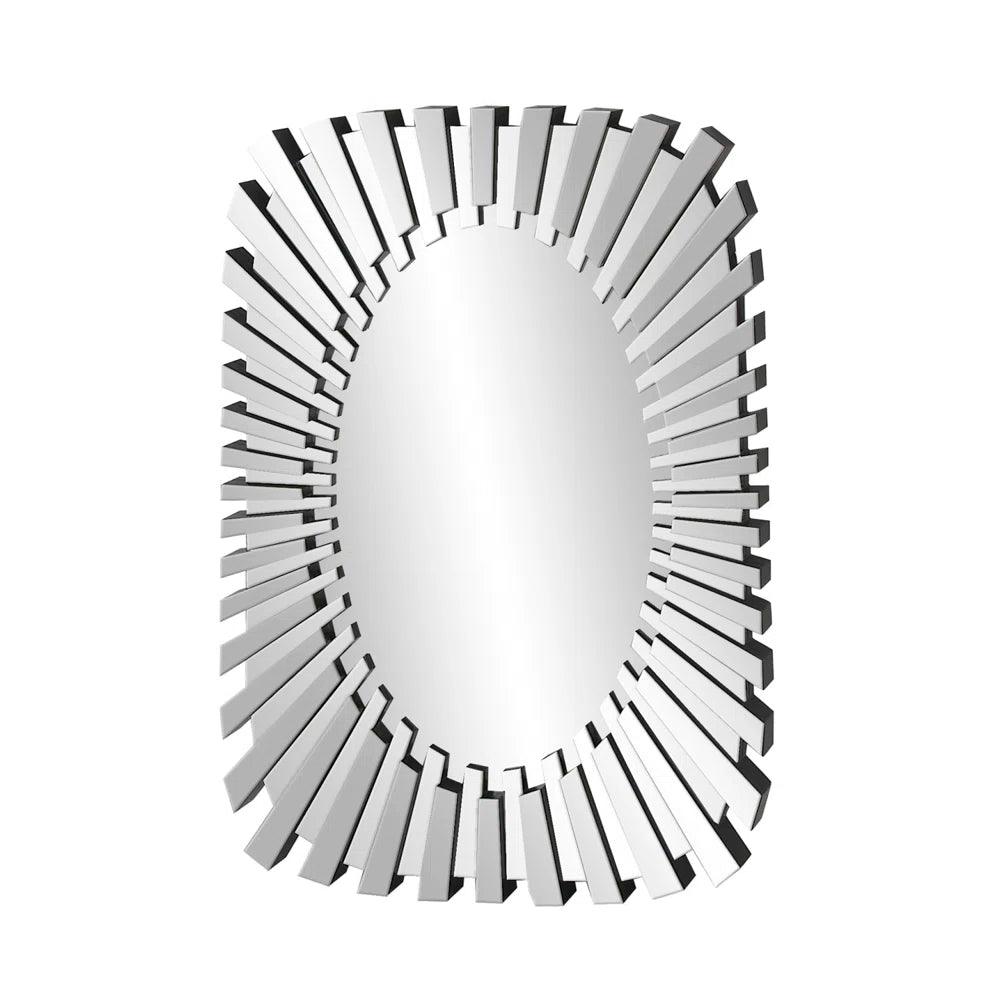 Iris' Sparkle: Rounded Rectangular Spiral Bevelled Glass Decorative Mirror for Console or Bathroom (Copy)