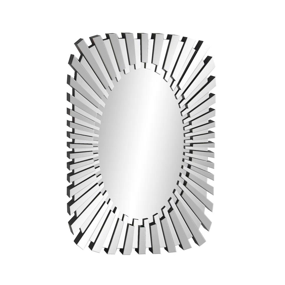 Iris' Sparkle: Rounded Rectangular Spiral Bevelled Glass Decorative Mirror for Console or Bathroom (Copy)