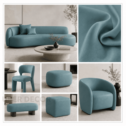 KOREAN LEATHER- Leatherette Faux Leather Upholstery Fabric- Dusty Teal