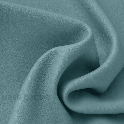 KOREAN LEATHER- Leatherette Faux Leather Upholstery Fabric- Dusty Teal
