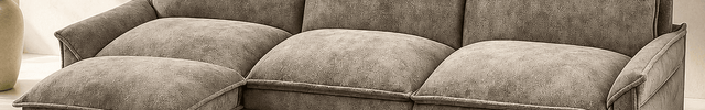 Manila 119" L-Shaped Sofa- 3 Seater Sectional Sofa for Apartments or Living Rooms