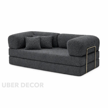 The Teddy Block Sofa- 5-in-1 Modern Adjustable Sofa Cum Bed for Guest Room, Kids Room, Bedroom or Living Room- Custom Fabric and Size