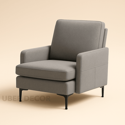 Isyra- Comfy Single Sofa Accent Chair with Large Seating and Backrest for Bedroom Living Room, Bed Room of Office - Uber Decor