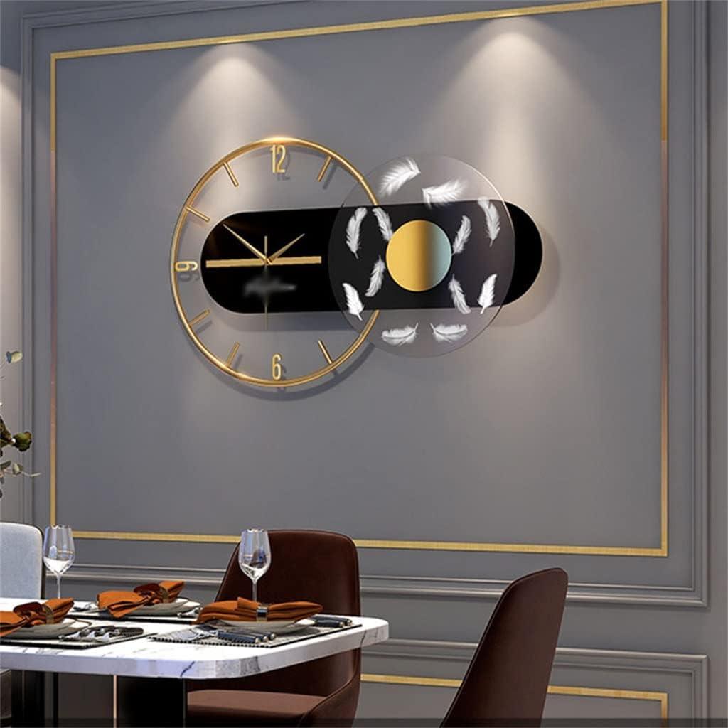 Verity Artistic Black and Gold Round Metal Wall Clock Decor