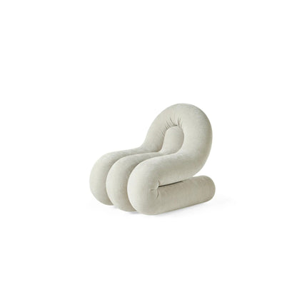 Cloud Drift Modern European Sculptural Accent Chair with Fixed Base Lounge Chair for Living Room and Lounge