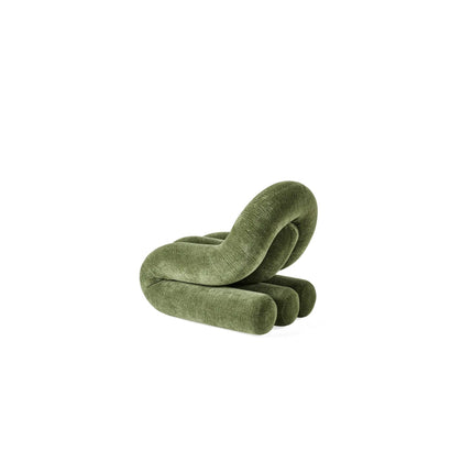 Cloud Drift Modern European Sculptural Accent Chair with Fixed Base Lounge Chair for Living Room and Lounge
