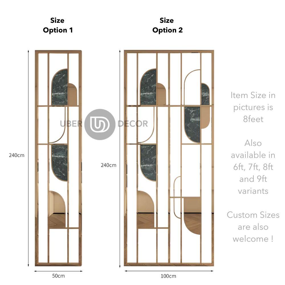 Modern Luxury Stainless Steel Room Partition Wall Room Divider - Customizable Metal Room Separator