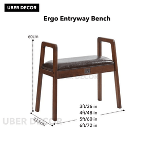 ErgoHaven – Nordic Ergonomic Bench | Compact Entryway Shoe Changing Stool for Bedrooms, Hallways, and Dressing Areas - Uber Decor