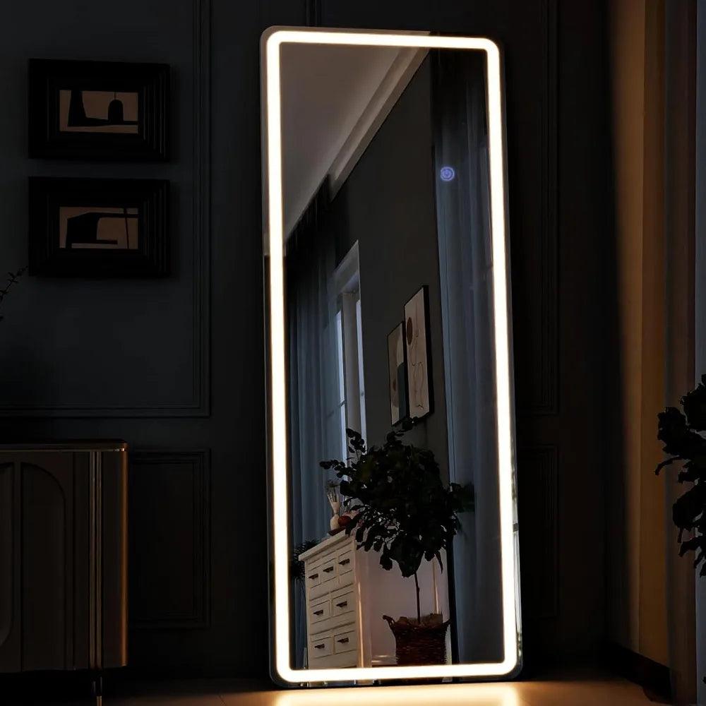 Radiance Led Mirror- Rectangle Shape LED Full Length Mirror with Touch Button, 3 Colour Changing Mode