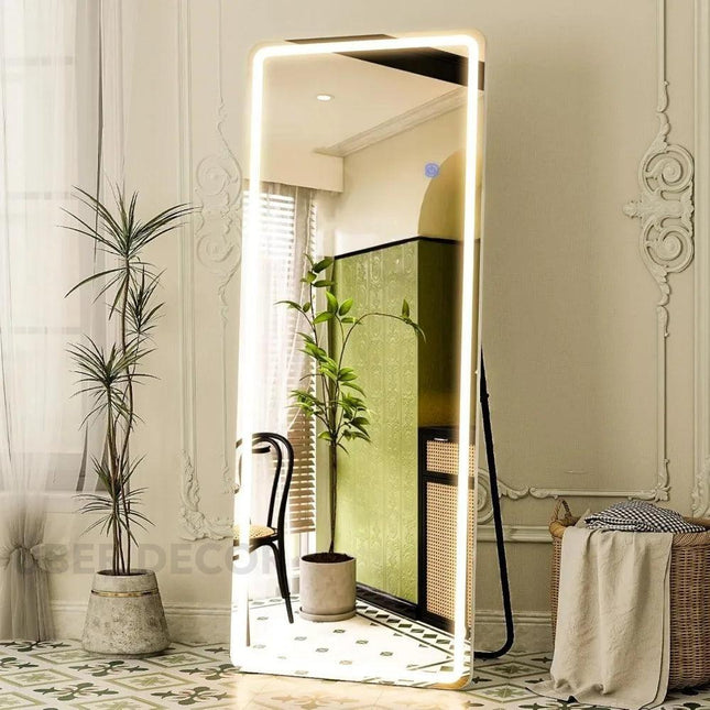 Radiance Led Mirror- Rectangle Shape LED Full Length Mirror with Touch Button, 3 Colour Changing Mode