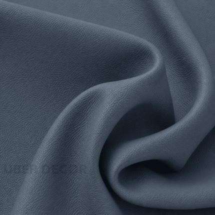 KOREAN LEATHER- Leatherette Faux Leather Upholstery Fabric- Slate Blue