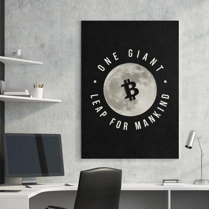 Bitcoin One Giant Leap Wall Art