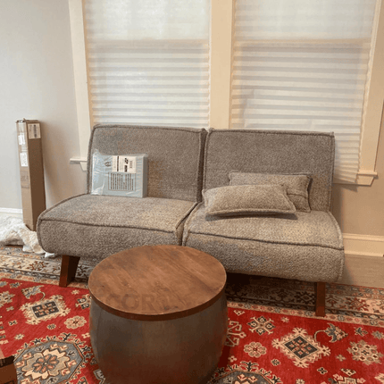 Calina- Mid Century Cozy Upholstered Accent Lounge Chair with Wooden Base and Backrest Pillow