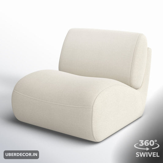 Seyra- Unique Modern Iconic Swivel Upholstered Accent Chair for Living Room or Office