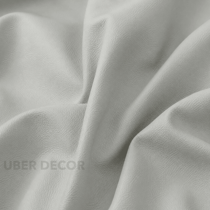 KOREAN LEATHER- Leatherette Faux Leather Upholstery Fabric- Light Gray