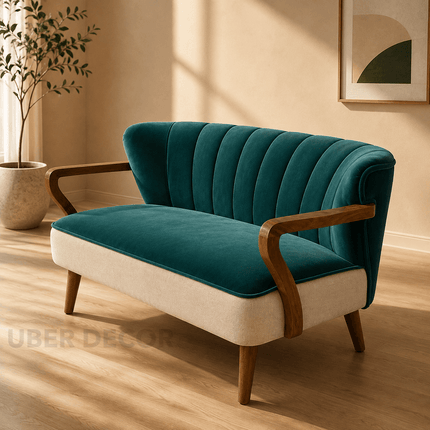 Girona Luxury Modern Minimalist Sofa with Sculptural Curved Backrest Customisable Designer Couch for Boutique Interiors