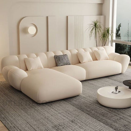 Arusha 4 Seater Japandi Modern Luxury Curved Sofa with Chaise Bubble Cloud Sectional Sofa Couch for Living Room & Lounge Area