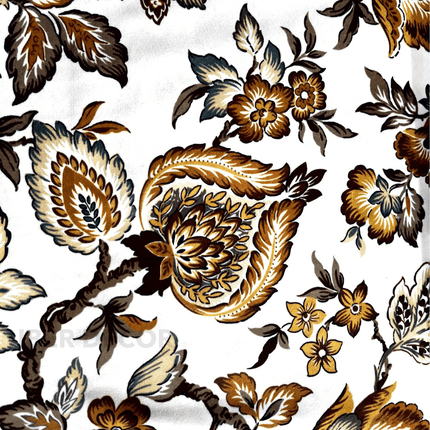 Istanbel Martar-Floral Textured Printed Suede Upholstery Fabric- Vintage Paisley Floral