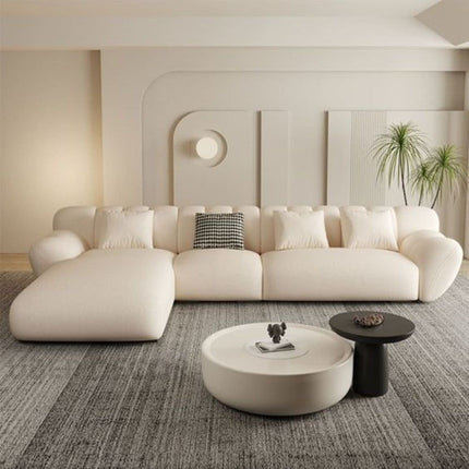Arusha 4 Seater Japandi Modern Luxury Curved Sofa with Chaise Bubble Cloud Sectional Sofa Couch for Living Room & Lounge Area
