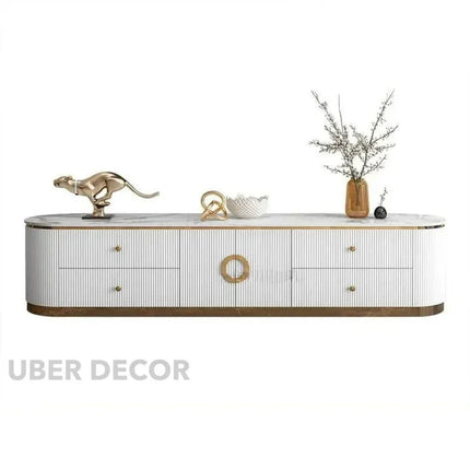 Auralis Ring – Luxury TV Cabinet, European Inspired Fluted Console