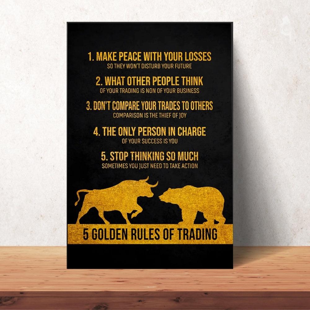 Golden Trading Rules Masterpiece Wall Art