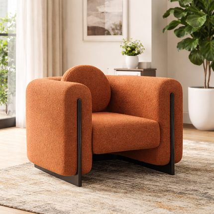 Brio Accent Chair – Contemporary Sculpted Seating for Living Room and Lounge Spaces
