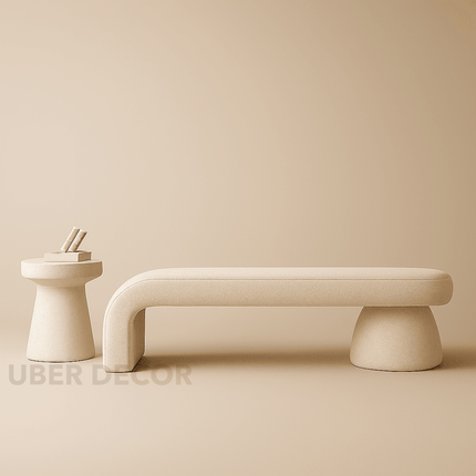 Modora Pop – Sculptural Luxury Bench with Bold Contemporary Form | Designer Shoe Changing Stool for Bedrooms, Cloakrooms, or Retail Interiors - Uber Decor