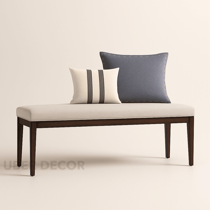 Lancaster Charm – Mid-Century European Inspired Bench for Entryways, Hallways, Bedrooms, and Lounge Spaces - Uber Decor