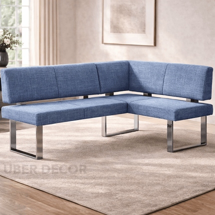 Elementa Edge Modern L Shaped Corner Bench Contemporary Minimal Customisable Seating for Dining Living Lounge and Office Spaces