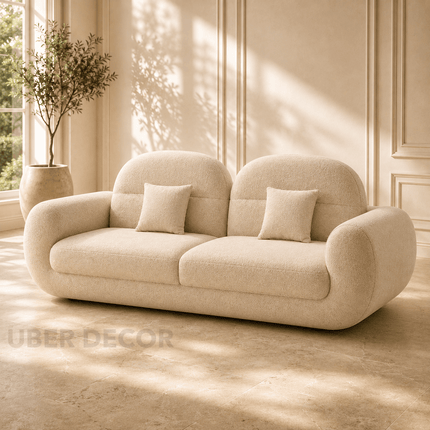 Bruges Luxury Modern Curved Sofa with Sculptural Rounded Design Customisable Designer Couch for Minimalist Interiors