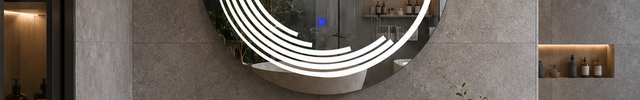 Pluma led mirror front-lit or backlit touch button frameless bathroom and vanity mirror