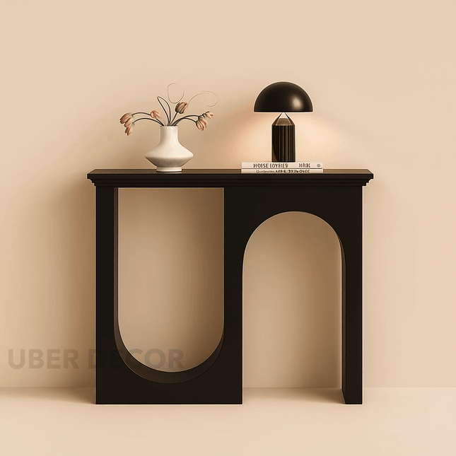 Vionne Arch Console Table – French Nordic Minimalist Console with Sculptural Base for Hallways & Living Rooms