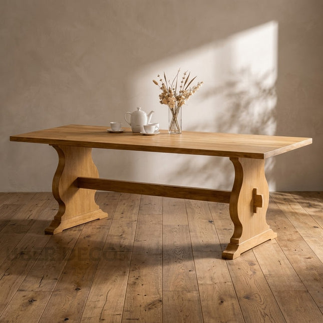 Hearthwood Gather Solid Wood Dining Table Classic Contemporary Design for Dining Room and Family Dining Spaces