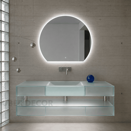 Daisy Round LED Vanity Mirror – Frameless Wall Hanging Mirror with Front Lit or Back Lit