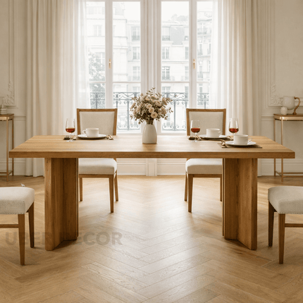 The Hearthside Custom Made Dining Table Mid Century Modern Inspired Design Bespoke Handcrafted Elegance Ideal for Modern and Classic Dining Rooms