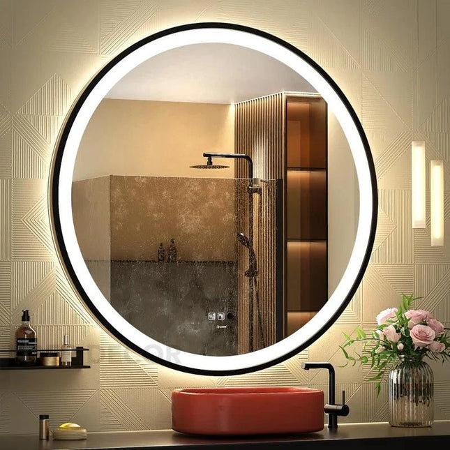 LumiSphere Radiant  Mirror with LED Lights- Touch Sensor Mirror for Bathroom and Bedroom