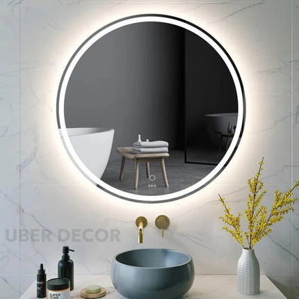 LumiSphere Radiant  Mirror with LED Lights- Touch Sensor Mirror for Bathroom and Bedroom