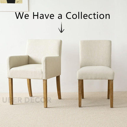 Rivra Contemporary Dining Chair Set of 2 Modern Armchair Style Custom Made Design Ideal for Dining Room Formal Dining Hall - Uber Decor