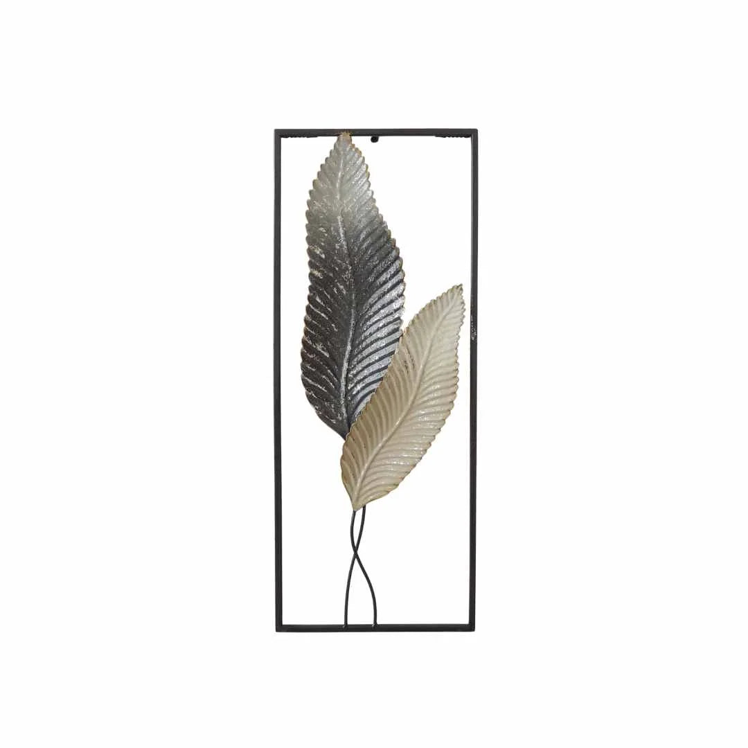 Twin Metal Copper Leaves Wall Sculpture Metal Wall Art