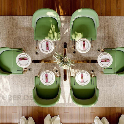 Crystalhaven Dining Table with Tempered Glass Top Modern Luxury Mid Century Inspired Stainless Steel Base for Dining Room and Kitchen Area