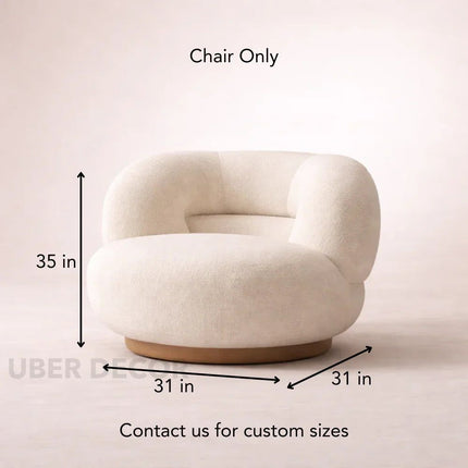 SereneCurve Luxury Boucle Couch - Contemporary 3-Seater Sofa with Modern Design