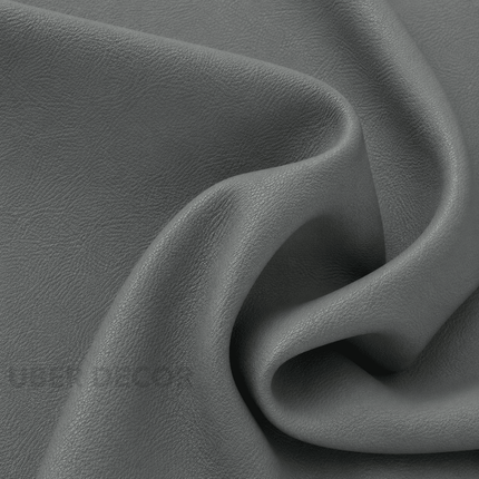 KOREAN LEATHER- Leatherette Faux Leather Upholstery Fabric- Steel