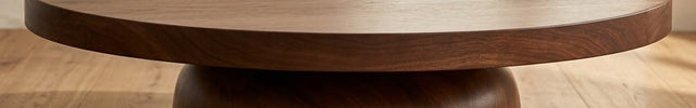 Bia round coffee table for living room mid century modern Scandinavian Japandi inspired solid wood center table for sofa seating