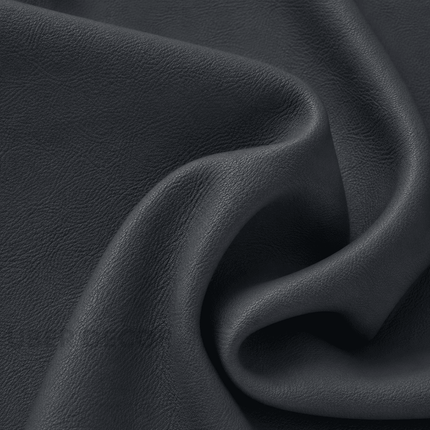 KOREAN LEATHER- Leatherette Faux Leather Upholstery Fabric- Charcoal Gray