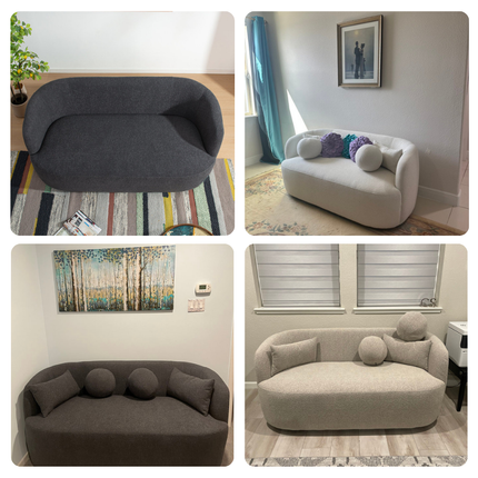 Aelira 68" Loveseat- Classic Cushioned 2 Seater Upholstered Sofa for Small Living Room or Bedside Couch